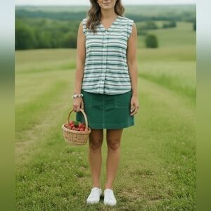 Vtg 90s Striped Jenny Buchanan Sleeveless Top